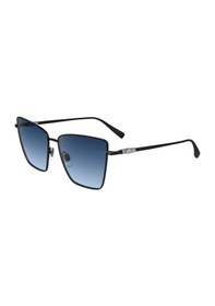 Resim Longchamp Lo172s 001 58 Kadın Siyah Metal Güneş Gözlüğü 