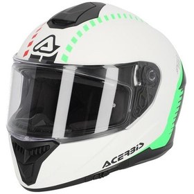 Resim Acerbis Krapon 22-06 Kask Beyaz Yeşil Beyaz - Yeşil 