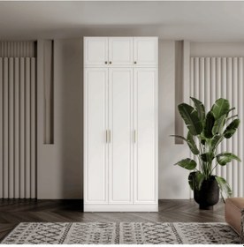 Resim Guneystore Milas Gold 3 Kapaklı Komple Mdf Yüklüklü Gardırop 