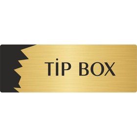 Resim Özarslan Dizayn Metal Departman Kapı İsimliği, Yönlendirme levhası Tip Box 5X20 Cm Altın Renk 