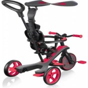 Resim Globber Explorer 4 In 1 Bebek Bisikleti Kırmızı Siyah 