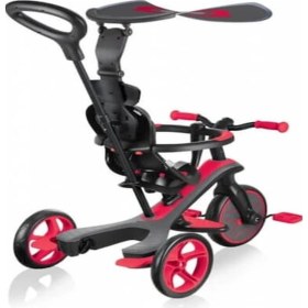Resim Globber Explorer 4 In 1 Bebek Bisikleti Kırmızı Siyah 