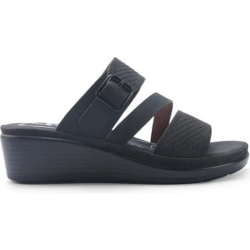 Resim Polaris 5 Nokta 105511.Z5FX Siyah Kadın Dolgu Topuk Terlik 