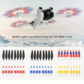 Resim DJI Mini 4 Pro ve Mini 3 Pro için 8 adet pervane, yedek pervaneler, düşük gürültülü ve hızlı çıkartılabilen bıçaklar, DJI Mini 4 Pro ve Mini 3 Pro drone aksesuarları ile uyumlu - Mini 3 için değil 