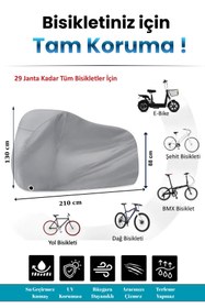 Resim dokaca Kilit Uyumlu Bisiklet Koruma Örtüsü, Bisiklet Brandası, Toz Geçirmez, Su Geçirmez 