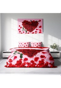 Resim Monohome Sevgililer Günü Pamuk Saten Çift Kişilik Nevresim Takımı (527238003) Kırmızı 