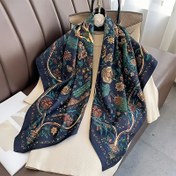 Resim Yeni Kadın 90cm Çiçek Baskı Şal, Çok Yönlü, Zarif ve Basit, Şirtleri Süslemek ve Sıcaklık Sağlamak İçin Uygun. 