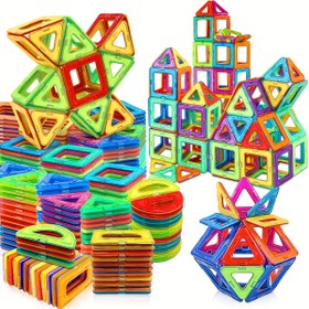 Resim Gençler için Manyetik Blok Yığma Oyuncakları, Büyük Boy Mıknatıs STEM Oyuncakları Öğrenme Eğitici Konstrüksiyon Seti Mıknatıs Oyuncakları Gençler için Oyuncaklar 3-6 Yaş Arası Doğum Günü Hediyeleri Mıknatıs Hediye Rastgele Renk 