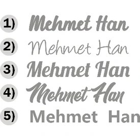 Resim New Jargon Kişiye Özel Seçenek Altarnatifli İsim Sticker Etiket Çıkartma - 25 cm 