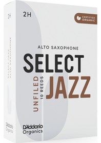 Resim D'addario Orrs10asx2h Organic Select Jazz Unfiled Alto Saksafon Kamışı No: 2 Hard Profesyonel/caz - 10'lu Paket Kimyasalsız Organik Tarım Sertifikalı Ve Güçlü Projeksiyon 