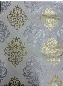 Resim Damaks Gold Gümüş Desen Duvar Kağıdı Çok Renkli 