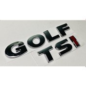 Resim Volkswagen Golf 7 2013 - 2017 Tsi Tek Kırmızı Arka Bagaj Yazısı Set 