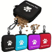 Resim Fermuarlı Polyester Köpek Eğitim Ödül Çantası - Taşınabilir Evcil Hayvan Maması Çantası, İç ve Dış Aktivite, Gezinti için Uygun, Çoklu Renk Seçenekleri (Siyah, Kırmızı, Mor, Mavi), Sahip ve Antrenörler için Yolculukta Pratik 