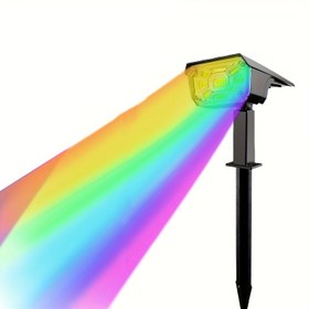 Resim 1/2 Açık Hava Güneş Peyzaj Spot Işığı, 38 LED'li 3 Aydınlatma Modu, Bahçe, Avlu, Çim, Parti, Giriş Yolu Havuzu ve diğer açık hava peyzaj dekorasyonu için Yüksek Kaliteli Güneş Bahçe Lambası Beyaz Işık / Sıcak Işık / Renk Işığı 