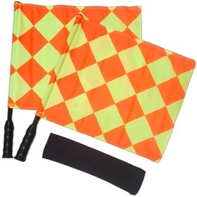 Resim Hakem Bayrağı , Damalı Hakem Bayrağı Çok Renkli 