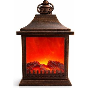 Resim Dekoratif Ledli Şömine Lamba Alk4595 Çok Renkli 