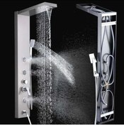 Resim SAM BANYO Sam Fırat Krom Masajlı Duş Paneli, Duş Kolonu, Robot Duş, Banyo Dekor, Duş Fiskiyesi 