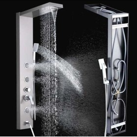 Resim SAM BANYO Sam Fırat Krom Masajlı Duş Paneli, Duş Kolonu, Robot Duş, Banyo Dekor, Duş Fiskiyesi 