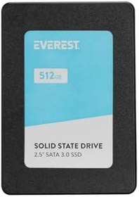 Resim Everest ES512A 512GB 2.5 SATA3.0 550MB/460MB 3D NAND Flash SSD (Solid State Drive) 