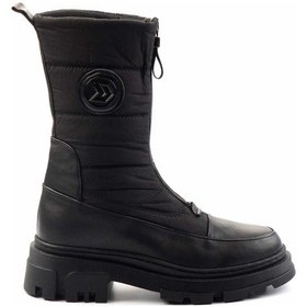 Resim Siyah Hakiki Deri Kadın Bot & Bootie K02724986603 Siyah 