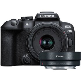 Resim Eos R10 Rf-S 18-45MM+ Ef-Eos R Adaptör Slr Aynasız Fotoğraf (Canon Eurasia) 