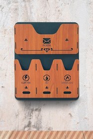 Resim Reklamwar Ahşap Fatura Posta Kutusu Kiraz Siyah 