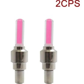Resim Xiyu Shop Kırmızı 2 Adet Tarzı 1 Pairs Çok Renkli LED Neon Araba Bisiklet Tekerlek Lastik Işık Lastik Vana Toz Kapağı Vana Çekirdek Araba Bisiklet Motosiklet Için Işık Konuştu (Yurt Dışından) 