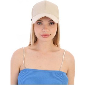 Resim Unisex Ayarlanabilir Bej Spor Basic Şapka 