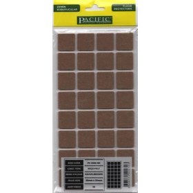 Resim Hamadex 25X25 mm Yapışkanlı Kahverengi Keçe – Zemin Koruyucu & Gürültü Önleyici – 28 Adet Keçe 