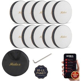 Resim Midex Br-810x 10'lu Bendir Def Toptan Paket Akort Ayarlı El Tutma Oyuklu Çantalı 