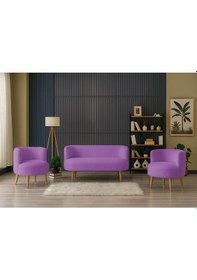 Resim Sydney Modern Koltuk Takımı Modern İskandinav Tarzı Welsoft Yumuşak Kumaş Lila Lila 