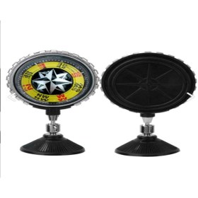 Resim EFGARAGE Araç Içi Büyük Boy Vantuzlu Ayarlanabilir Oto Ledli Pusula Sarı Işıklı 