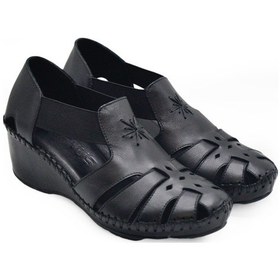 Resim Kadın Comfort Deri Sandalet Siyah 18793056 Yetişkin 