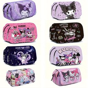 Resim 2'li/1 Adet Yaratıcı Sanrio Temalı 3D Baskılı Karikatür Kalem Çantası, Sağlam ve Dayanıklı Oxford Bez Kalem Çantası, Okul Malzemeleri İçin Uygun, Şık Kırtasiye Hediyesi Arkadaşlarınıza 