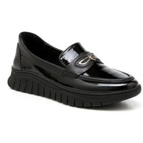 Resim Kadın Oxford ( Klasik) MAR-25Y-192-208 John May Siyah Kırışık Rugan 