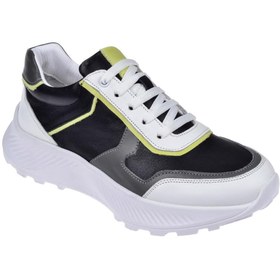 Resim pullman İçi Dışı Hakiki Deri Kadın Spor Ayakkabı PLM-34600 SİYAH BEYAZ 