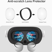 Resim SUPERUS VR Lens Koruması Oculus/Meta Quest 2 İçin - Silikon Gözlük Mesafe Tutucu, Objektifleri Çizilmelere Karşı Korur (Siyah) 