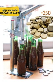 Resim moontime alaçatı 250 Adet Soda Gazoz Kapağı Kapatma Makinesi ve Aleti Seti 