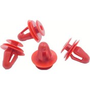 Resim Tongdashop 50 Adet Evrensel Kapı Paneli Klipsi 9mm Kırmızı Oto İç Tavan Kartaleti 