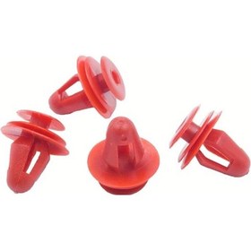 Resim Tongdashop 50 Adet Evrensel Kapı Paneli Klipsi 9mm Kırmızı Oto İç Tavan Kartaleti 