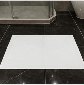 Resim LaraLisa Collection%100 Doğal Pamuk 2 Adet 50X80 Banyo Ayak Havlusu Beyaz1 Tek Ebat 