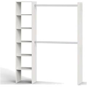 Resim Efil Açık Giyinme Dolabı Gardırop Beyaz 140 Cm 