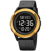 Resim Sones Ochstin 5019b Çok İşlevli Su Geçirmez Paslanmaz Çelik Kayışlı Kuvars Saat Altın+siyah+kırmızı 