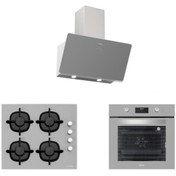 Resim Samsung Silverline BO6502S02 - CS5343S01 - 3457 60 Gri Cam Ankastre Set 