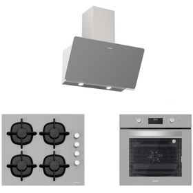 Resim Samsung Silverline BO6502S02 - CS5343S01 - 3457 60 Gri Cam Ankastre Set 