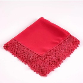 Resim İğne Oyalı Şal Namaz Örtüsü, 144x68 Cm. Fuşya Pembe Fuşya 