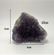 Resim Sertifikalı Ametist Doğal Taş Ham Kaya 178 Gr 