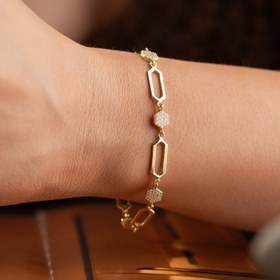 Resim GEOMETRİK IŞILTI BİLEKLİK | 925 GÜMÜŞ - Gold 