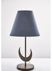 Resim Hilal Detaylı Eskitme Abajur - 6015 Bej 