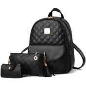 Resim Rhombus Pu Sırt Çantası 3'ü 1 Arada Çok İşlevli Ana Çanta El Çantası Diğer 